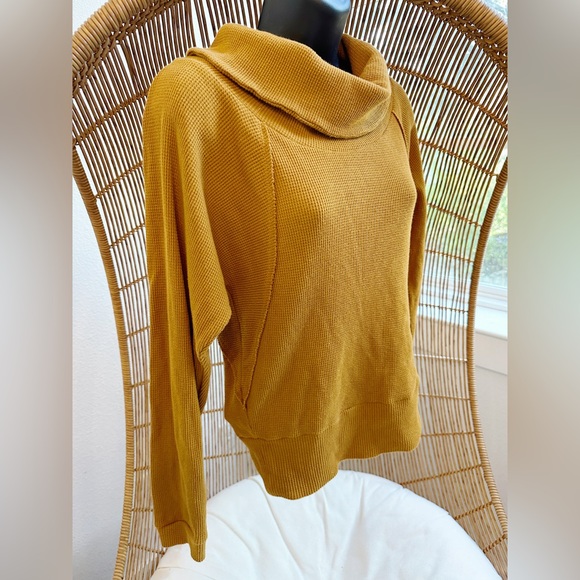Anthropologie PILCRO Angie Waffle Knit Cowl Neck Sweater Size XS - Picture 3 of 14